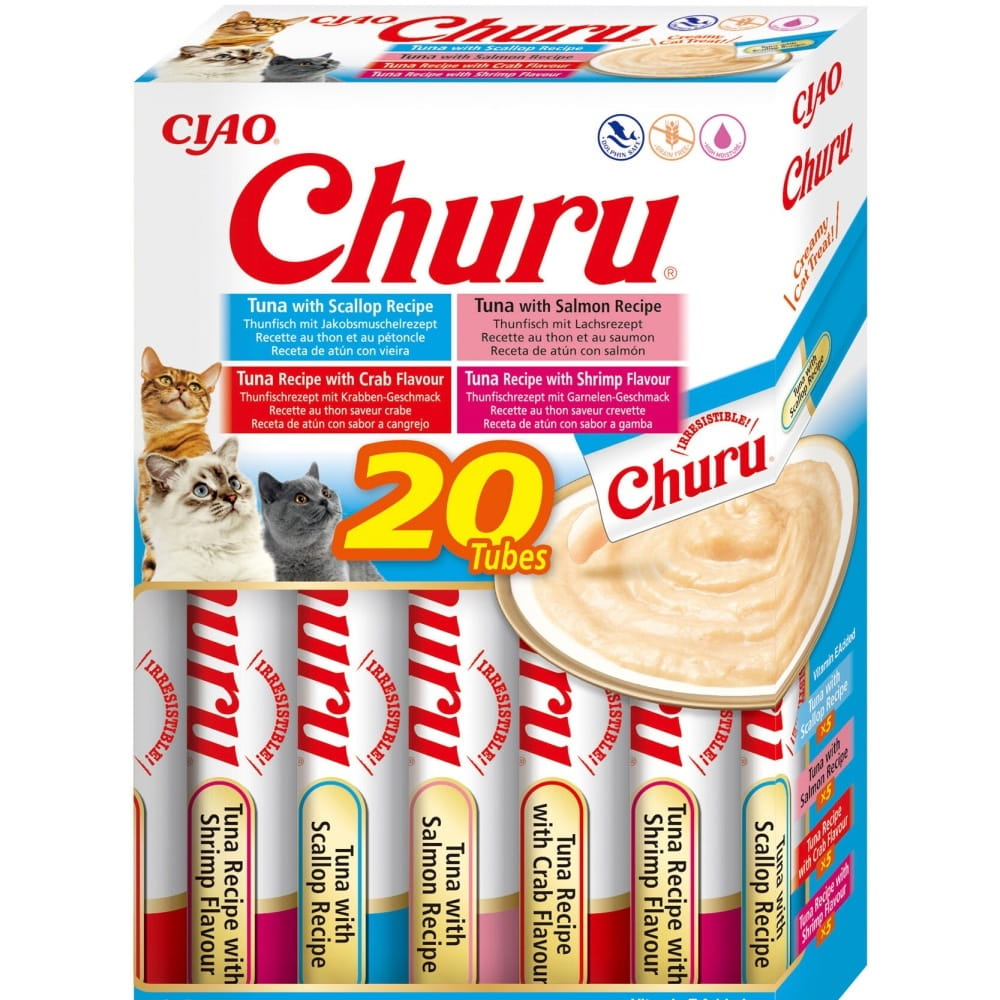 Inaba Churu Variety Przysmak dla Kota Tuńczyk i Owoce Morza 20x14g